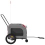 Haustier-Fahrradanhänger, Eisen-Oxford-Stoff, Rot, Grau von , Kinderwagen für Haustiere - Ref: Foro24-93852, Preis: 108,59 €,...