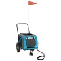 Haustier-Fahrradanhänger, Eisen-Oxford-Stoff, Blau, Schwarz von , Kinderwagen für Haustiere - Ref: Foro24-93890, Preis: 107,5...