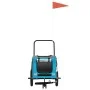 Haustier-Fahrradanhänger, Eisen-Oxford-Stoff, Blau, Schwarz von , Kinderwagen für Haustiere - Ref: Foro24-93890, Preis: 103,2...
