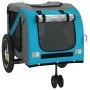 Remolque de bicicleta mascotas hierro tela Oxford azul negro de , Cochecitos para mascotas - Ref: Foro24-93890, Precio: 103,2...