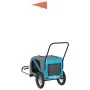 Haustier-Fahrradanhänger, Eisen-Oxford-Stoff, Blau, Schwarz von , Kinderwagen für Haustiere - Ref: Foro24-93890, Preis: 103,2...