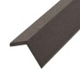 Molduras angulares 5 uds WPC marrón oscuro 170 cm