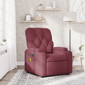 Red wine fabric reclining massage chair by , Armchairs - Ref: Foro24-372494, Price: 216,63 €, Discount: %