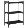 Bookcase with 3 shelves black engineered wood 60x30x86 cm by , Bookcases and shelves - Ref: Foro24-837647, Price: 42,33 €, Di...
