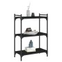 Bookcase with 3 shelves black engineered wood 60x30x86 cm by , Bookcases and shelves - Ref: Foro24-837647, Price: 42,33 €, Di...