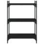 Bookcase with 3 shelves black engineered wood 60x30x86 cm by , Bookcases and shelves - Ref: Foro24-837647, Price: 42,33 €, Di...