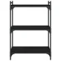 Bookcase with 3 shelves black engineered wood 60x30x86 cm by , Bookcases and shelves - Ref: Foro24-837647, Price: 41,79 €, Di...