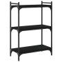 Bookcase with 3 shelves black engineered wood 60x30x86 cm by , Bookcases and shelves - Ref: Foro24-837647, Price: 42,33 €, Di...