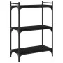 Bookcase with 3 shelves black engineered wood 60x30x86 cm by , Bookcases and shelves - Ref: Foro24-837647, Price: 41,79 €, Di...