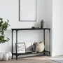 Black engineered wood console table 101x30.5x75 cm by , Side tables - Ref: Foro24-837702, Price: 39,94 €, Discount: %