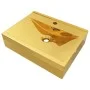 Washbasin with overflow 60x46x16 cm ceramic gold by vidaXL, Sinks - Ref: Foro24-143503, Price: 138,71 €, Discount: %