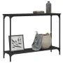 Black engineered wood console table 101x30.5x75 cm by , Side tables - Ref: Foro24-837702, Price: 39,94 €, Discount: %