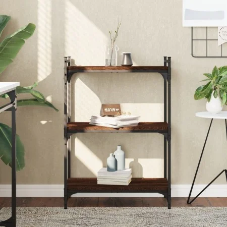 Bookcase with 3 shelves engineered wood oak brown 60x30x86 cm by , Bookcases and shelves - Ref: Foro24-837651, Price: 41,93 €...