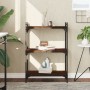 Librería 3 estantes madera ingeniería marrón roble 60x30x86 cm de , Librerías y estanterías - Ref: Foro24-837651, Precio: 42,...