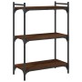 Bookcase with 3 shelves engineered wood oak brown 60x30x86 cm by , Bookcases and shelves - Ref: Foro24-837651, Price: 42,45 €...