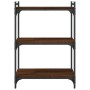 Bookcase with 3 shelves engineered wood oak brown 60x30x86 cm by , Bookcases and shelves - Ref: Foro24-837651, Price: 42,45 €...