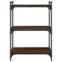 Bookcase with 3 shelves engineered wood oak brown 60x30x86 cm by , Bookcases and shelves - Ref: Foro24-837651, Price: 41,93 €...