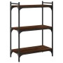 Bookcase with 3 shelves engineered wood oak brown 60x30x86 cm by , Bookcases and shelves - Ref: Foro24-837651, Price: 42,45 €...