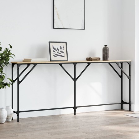 Konsolentisch aus Sonoma-Eichenholzwerkstoff, 180 x 23 x 75 cm von , Seitentische - Ref: Foro24-837768, Preis: 56,16 €, Rabat...