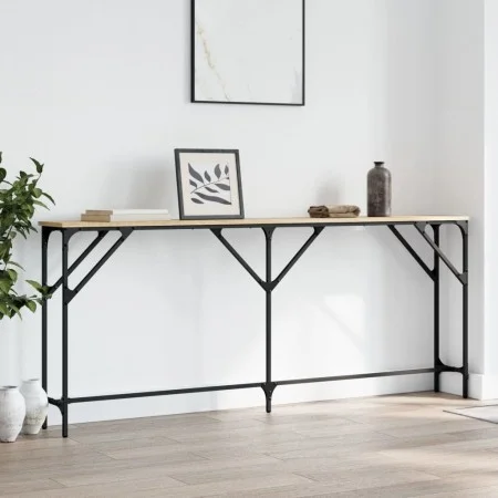 Sonoma oak engineered wood console table 180x23x75 cm by , Side tables - Ref: Foro24-837768, Price: 55,02 €, Discount: %