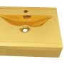 Washbasin with overflow 60x46x16 cm ceramic gold by vidaXL, Sinks - Ref: Foro24-143503, Price: 138,71 €, Discount: %