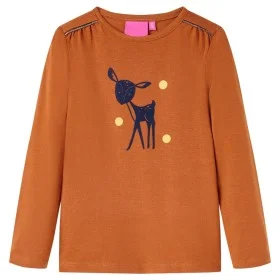 Langarm-T-Shirt für Kinder in der Farbe Cognac 92 von , Kinder-T-Shirts - Ref: Foro24-13524, Preis: 8,32 €, Rabatt: %