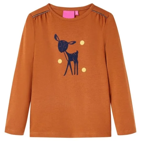 Langarm-T-Shirt für Kinder in der Farbe Cognac 92 von , Kinder-T-Shirts - Ref: Foro24-13524, Preis: 8,32 €, Rabatt: %