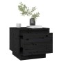 Nachttische 2 Stück aus massivem schwarzem Kiefernholz 35x34x32 cm von vidaXL, Nachttische - Ref: Foro24-813404, Preis: 50,83...