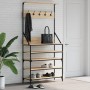Coat rack with Sonoma oak shoe rack 90x34x184 cm by , Dresser Organizers and Bar Hangers - Ref: Foro24-837878, Price: 89,69 €...