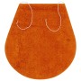 Orangefarbenes 3-teiliges Badematten-Set aus Stoff von vidaXL, Teppiche und Badematten - Ref: Foro24-133227, Preis: 33,13 €, ...