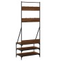 Coat rack with brown oak shoe rack 70x40x184 cm by , Dresser Organizers and Bar Hangers - Ref: Foro24-837846, Price: 74,28 €,...