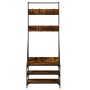 Coat rack with smoked oak shoe rack 70x40x184 cm by , Dresser Organizers and Bar Hangers - Ref: Foro24-837844, Price: 71,95 €...