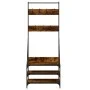 Coat rack with smoked oak shoe rack 70x40x184 cm by , Dresser Organizers and Bar Hangers - Ref: Foro24-837844, Price: 71,06 €...