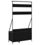 Coat rack with black shoe rack 100x41x184 cm by , Dresser Organizers and Bar Hangers - Ref: Foro24-837867, Price: 91,21 €, Di...