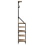 Garderobe mit Schuhregal aus Sonoma-Eiche 70x34x184 cm von , Kommoden-Organizer und Bar-Kleiderbügel - Ref: Foro24-837873, Pr...