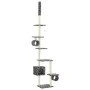 Cat scratching post with sisal post gray footprints 260 cm by vidaXL, Cat furniture - Ref: Foro24-170533, Price: 79,42 €, Dis...