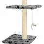 Cat scratching post with sisal post gray footprints 260 cm by vidaXL, Cat furniture - Ref: Foro24-170533, Price: 79,42 €, Dis...