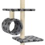 Cat scratching post with sisal post gray footprints 260 cm by vidaXL, Cat furniture - Ref: Foro24-170533, Price: 80,65 €, Dis...