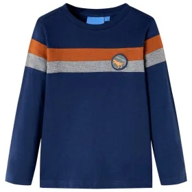 Navy blue long-sleeved children's t-shirt 128 by , Kids T-shirts - Ref: Foro24-12852, Price: 11,53 €, Discount: %