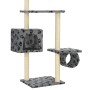 Katzenkratzbaum mit Sisalstamm, graue Fußabdrücke, 260 cm von vidaXL, Katzenmöbel - Ref: Foro24-170533, Preis: 80,65 €, Rabat...