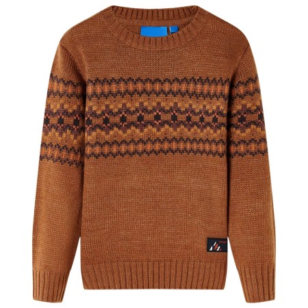 Jersey de punto infantil color coñac 128 de , Camisetas para niños - Ref: Foro24-14492, Precio: 16,37 €, Descuento: %