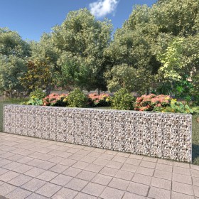 Muro de gaviones con cubiertas acero galvanizado 600x30x100 cm