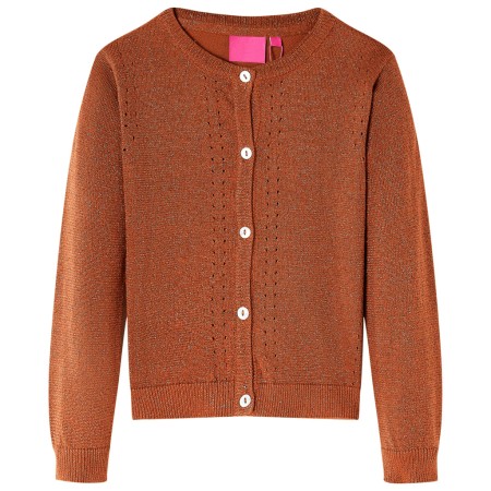 Cognacfarbene Kinder-Strickjacke 104 von , Oberbekleidung für Kinder - Ref: Foro24-14515, Preis: 12,54 €, Rabatt: %