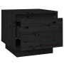 Mesitas de noche 2 uds madera maciza de pino negro 35x34x32 cm de vidaXL, Mesitas de noche - Ref: Foro24-813404, Precio: 50,7...