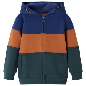 Sudadera infantil con capucha y cremallera 140