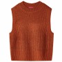 Chaleco infantil de punto color coñac 116 de , Camisetas para niños - Ref: Foro24-14541, Precio: 10,97 €