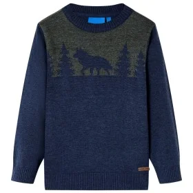 Navy blue children's knitted sweater 92 by , Kids T-shirts - Ref: Foro24-14499, Price: 12,41 €, Discount: %