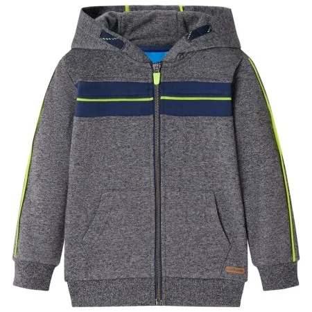 Kinder-Sweatshirt mit Kapuze und Reißverschluss grau meliert 92 von , Kinder-T-Shirts - Ref: Foro24-13274, Preis: 13,87 €, Ra...
