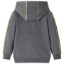 Children's sweatshirt with hood and zipper gray mélange 116 by , Kids T-shirts - Ref: Foro24-13276, Price: 14,08 €, Discount: %
