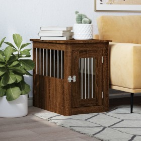 Hundekäfig aus Holzwerkstoff, braune Eiche, 45 x 62 x 59 cm von , Hundehütten - Ref: Foro24-838315, Preis: 66,70 €, Rabatt: %